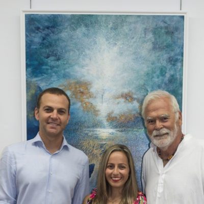 Pol & Yaiza Díaz con  Carlo Forte - Pintor de Tenerife